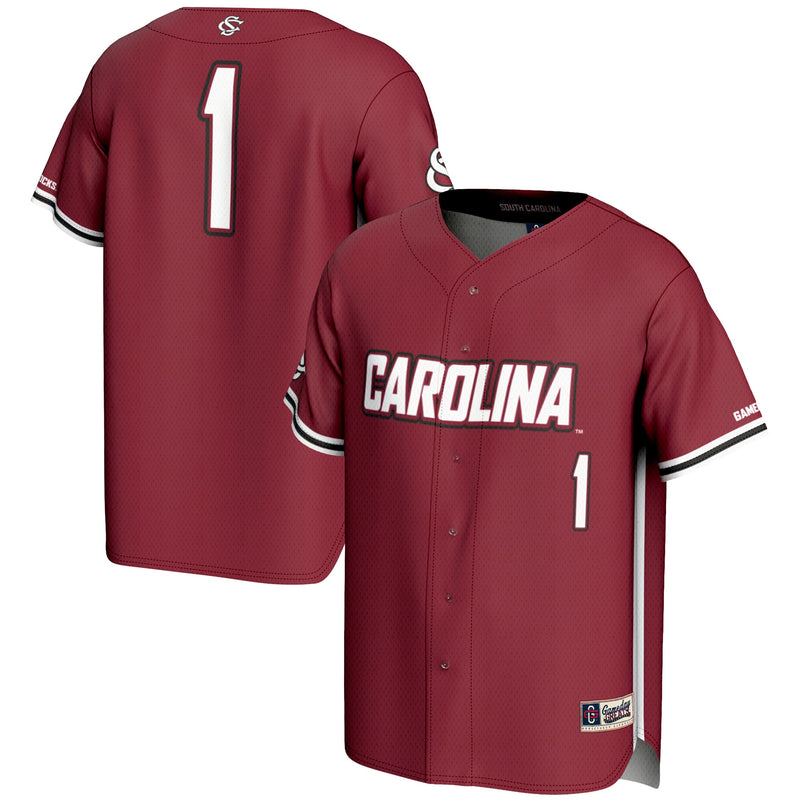 #1 South Carolina Gamecocks GameDay Greats Lightweight Baseball Fashion Jersey - Garnet