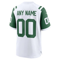 New York Jets Nike White Classic Alternate Custom Replica Jersey