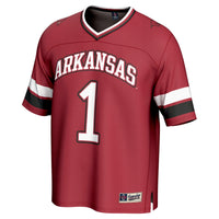 #1 Arkansas Razorbacks GameDay Greats Lightweight Collegiate Football Fashion Jersey - Cardinal