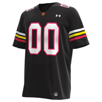 Maryland Terrapins Under Armour Custom Replica Football Jersey - Black