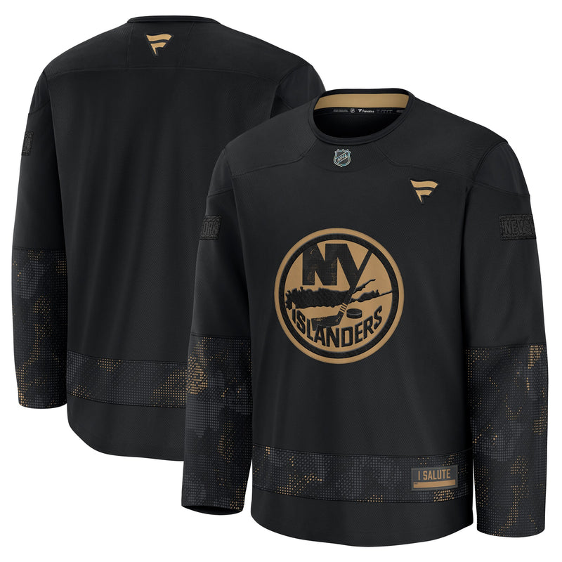 New York Islanders Fanatics Black 2024 Military Appreciation Practice Jersey