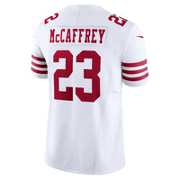 San Francisco 49ers Christian McCaffrey Nike White Vapor F.U.S.E. Limited Jersey
