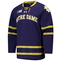 Notre Dame Fighting Irish Under Armour Replica Hockey Jersey - Navy