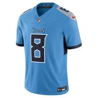 Tennessee Titans Will Levis Nike Light Blue Alternate Vapor F.U.S.E. Limited Jersey