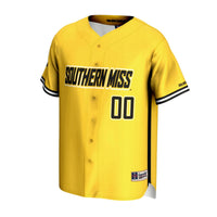 Southern Miss Golden Eagles GameDay Greats NIL Pick-A-Player Lightweight Baseball Jersey - Gold