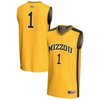 #1 Missouri Tigers GameDay Greats Lightweight Collegiate Basketball Fashion Jersey - Gold