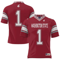 #1 Washington State Cougars GameDay Greats Endzone Football Jersey - Crimson