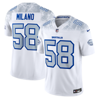 Buffalo Bills Matt Milano Nike White 2025 Rivalries Collection Stitched Limited Jersey