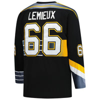 Pittsburgh Penguins Mario Lemieux Mitchell & Ness Black 1996/97 Blue Line 2.0 Jersey