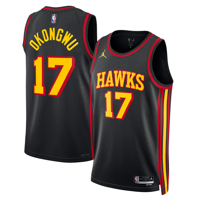 Atlanta Hawks Jordan Statement Edition Swingman Jersey - Black - Onyeka Okongwu -