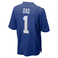 New York Giants Number 1 Dad Nike Royal Game Jersey