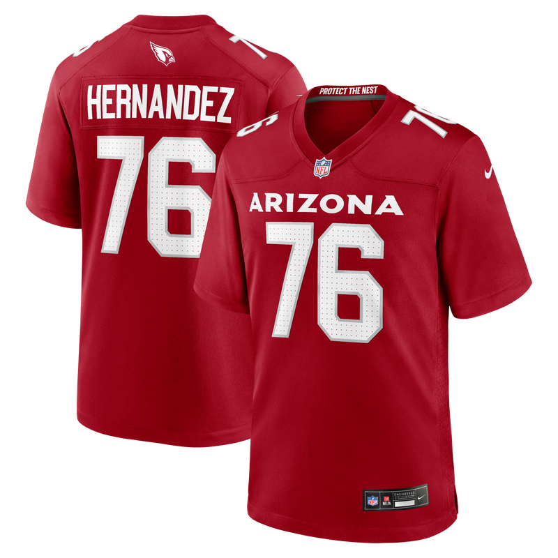 Arizona Cardinals Will Hernandez Nike Cardinal Team Game Jersey