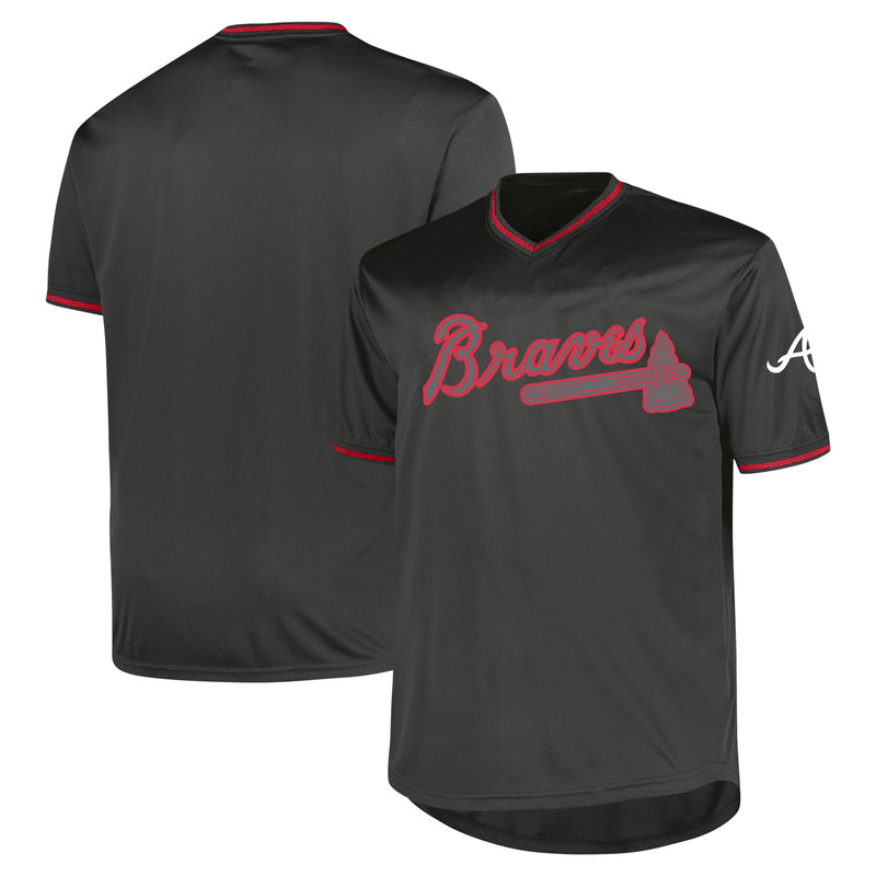 Atlanta Braves Profile Charcoal Big & Tall Pop Fashion Jersey