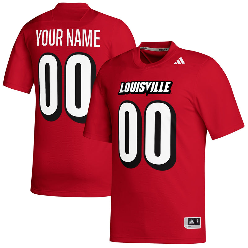 Louisville Cardinals adidas Custom Replica Football Jersey - Red