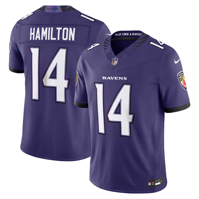 Baltimore Ravens Kyle Hamilton Nike Purple Team Vapor F.U.S.E. Stitched Limited Jersey