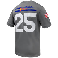 #25 Air Force Falcons Nike APLS Fighting Falcon Collection Game Football Jersey - Gray