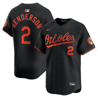 Baltimore Orioles Gunnar Henderson Nike Black Alternate Limited Player Jersey
