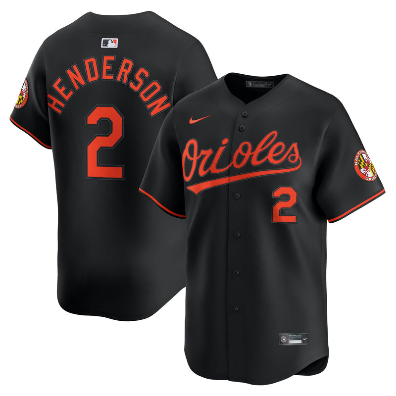 Baltimore Orioles Gunnar Henderson Nike Black Alternate Limited Player Jersey
