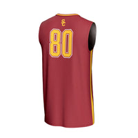 #80 USC Trojans GameDay Greats Lightweight Collegiate Basketball Fashion Jersey - Cardinal