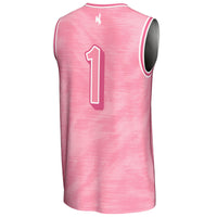 #1 Wyoming Cowboys GameDay Greats Lightweight Basketball Fashion Jersey - Pink
