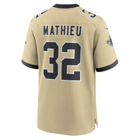 New Orleans Saints Tyrann Mathieu Nike Gold Gameday Golds Alternate Game Player Jersey