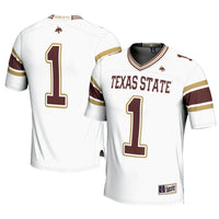 #1 Texas State Bobcats GameDay Greats Football Jersey - White