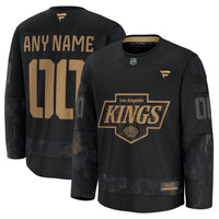 Los Angeles Kings Fanatics Black 2024 Military Appreciation Custom Practice Jersey
