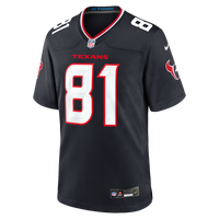 Houston Texans Jayden Higgins Nike Navy Game Jersey