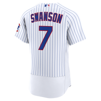 Chicago Cubs Dansby Swanson Nike White Home Authentic Jersey