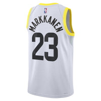 Utah Jazz Nike Association Edition Swingman Jersey - White - Lauri Markkanen