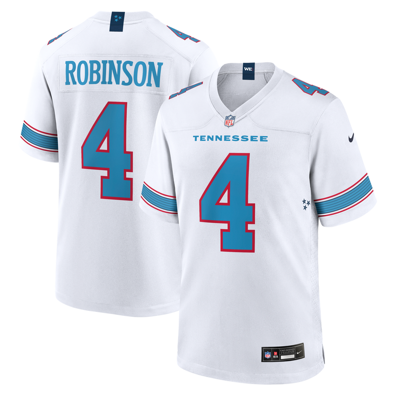 Tennessee Titans Wan'Dale Robinson Nike White Game Jersey