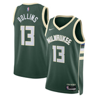 Milwaukee Bucks Nike Icon Edition Swingman Jersey - Hunter Green - Ryan Rollins -