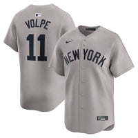 New York Yankees Anthony Volpe Nike Gray Away Limited Player Jersey