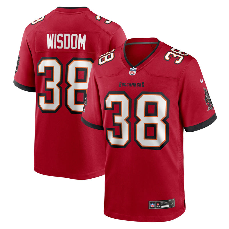 Tampa Bay Buccaneers Rashad Wisdom Nike Red Team Game Jersey