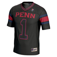 #1 Pennsylvania Quakers GameDay Greats Endzone Football Jersey - Black