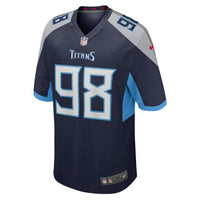 Tennessee Titans Jeffery Simmons Nike Navy Game Jersey