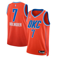 Oklahoma City Thunder Jordan Statement Edition Swingman Jersey - Orange - Chet Holmgren -