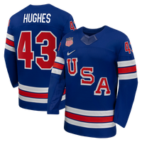 Quinn Hughes Nike Royal US Hockey 2026 Home Replica Jersey