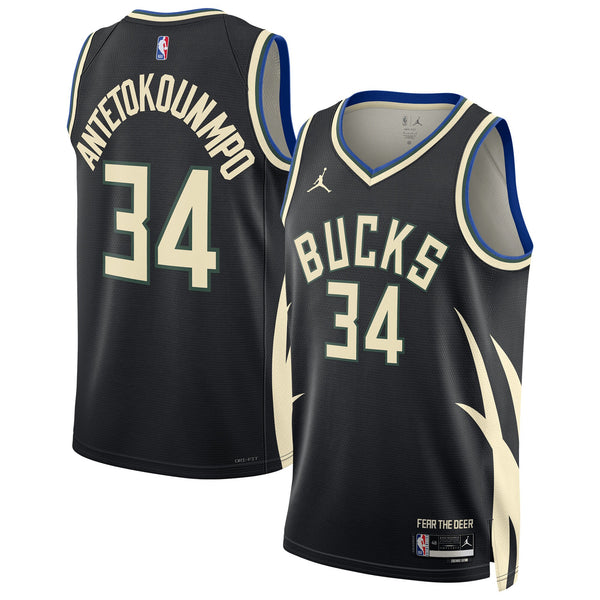 Milwaukee Bucks Giannis Antetokounmpo Nike Jordan Dri-FIT NBA Swingman Jersey -