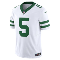 New York Jets Garrett Wilson Nike Legacy White Vapor F.U.S.E. Limited Jersey