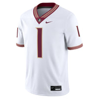 #1 Florida State Seminoles Nike Game Jersey - White