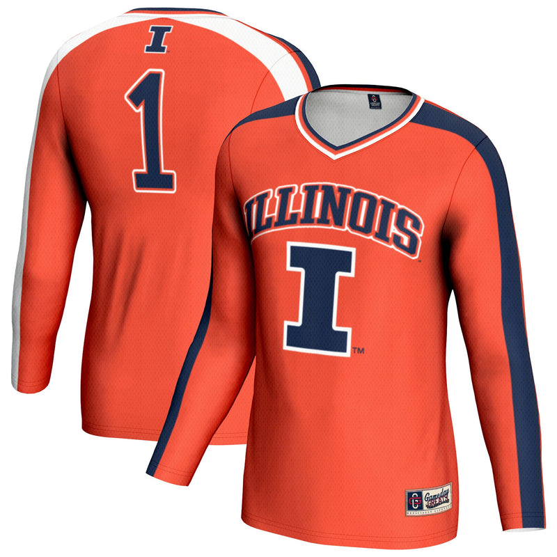 Illinois Fighting Illini GameDay Greats #1 Lightweight Volleyball Fashion Jersey - Orange