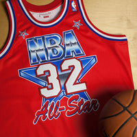 Magic Johnson NBA All-Star West 1991 x Mitchell & Ness Scarlett Authentic Jersey