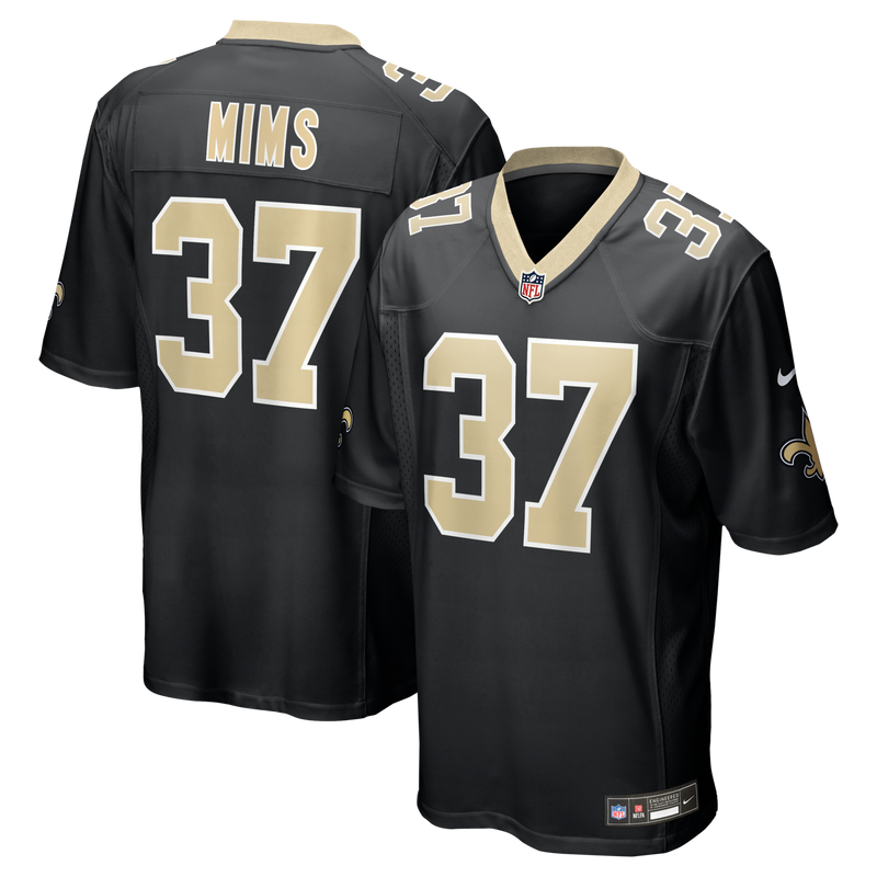 New Orleans Saints Jordan Mims Nike Black Team Game Jersey