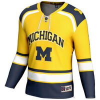 #1 Michigan Wolverines GameDay Greats Hockey Jersey - Maize