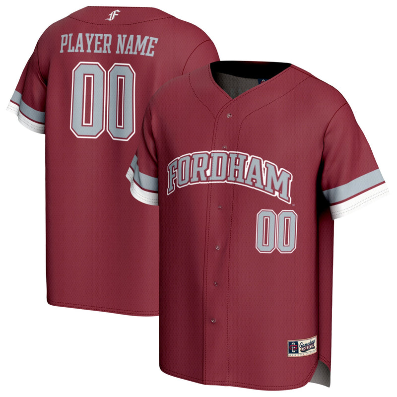 Fordham Rams GameDay Greats Lightweight Collegiate Baseball NIL Pick-A-Player Fashion Jersey - Maroon