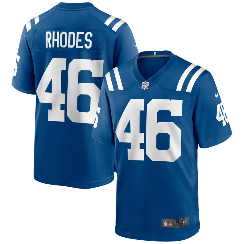 Indianapolis Colts Luke Rhodes Nike Royal Game Jersey