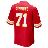Kansas City Chiefs Josh Simmons Nike Red Game Jersey