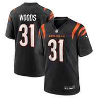 Cincinnati Bengals Ickey Woods Nike Black Retired Player Game Jersey