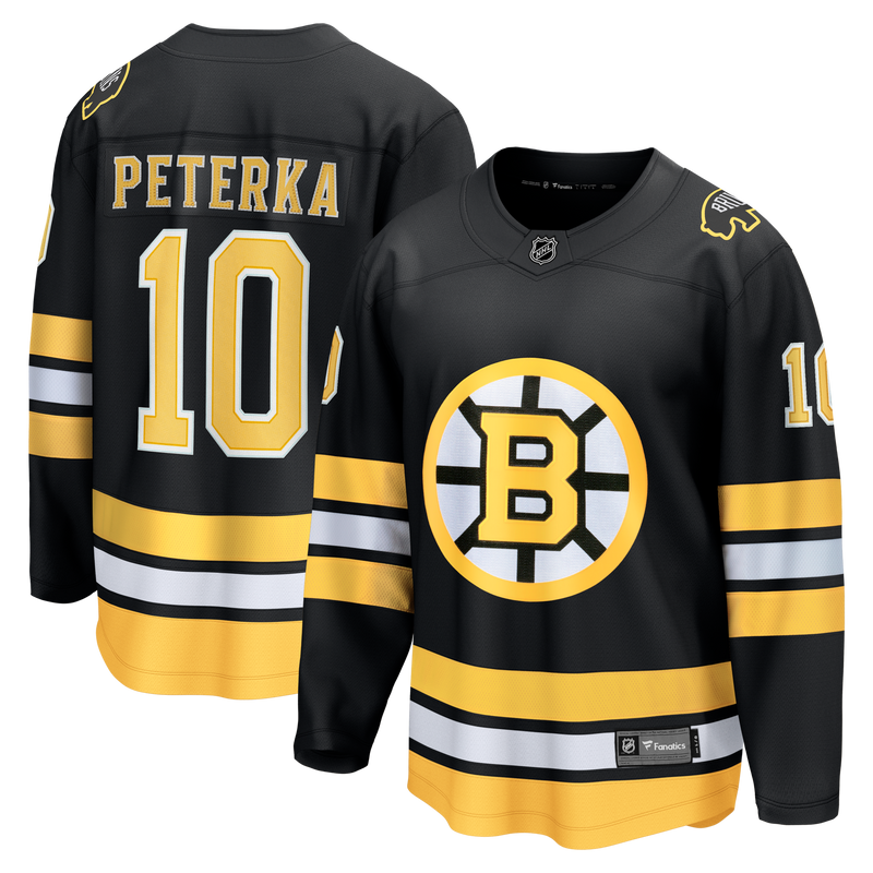 Boston Bruins JJ Peterka Fanatics Black Home Breakaway Jersey